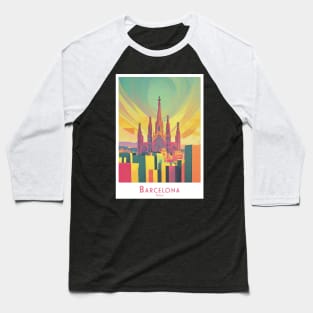 Spain - Barcelona's Majestic Sagrada Familia Baseball T-Shirt